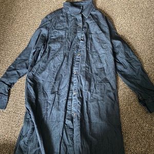 Jean-Like Button Up Dress